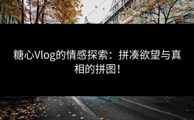 糖心Vlog的情感探索：拼凑欲望与真相的拼图！
